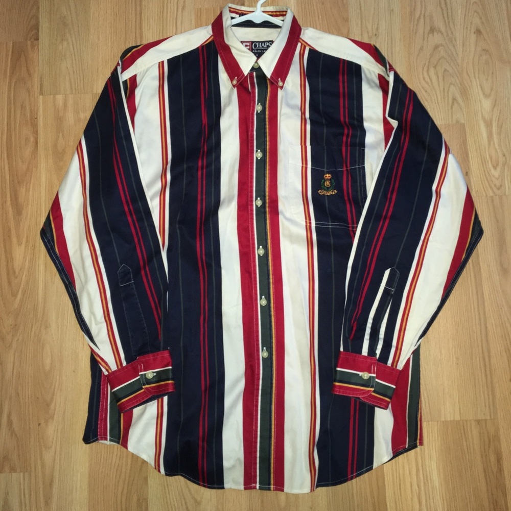 Chaps Ralph Lauren Multi-Colored Striped Button Up